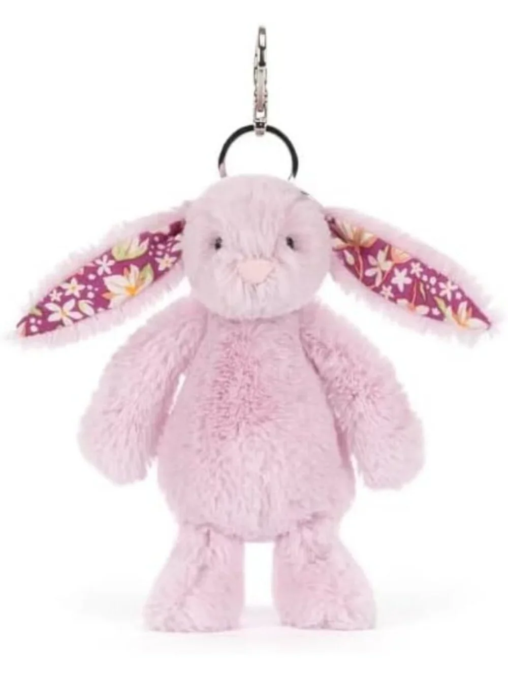 Adorable Blossom Bunny Bag Charm - Jellycat Inspired, Cute Plush Keychain